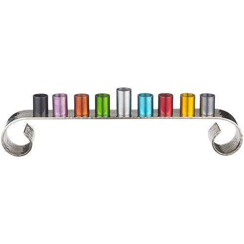 Art Judaica Aluminum Menorah 30X8 cm for Oil 290g